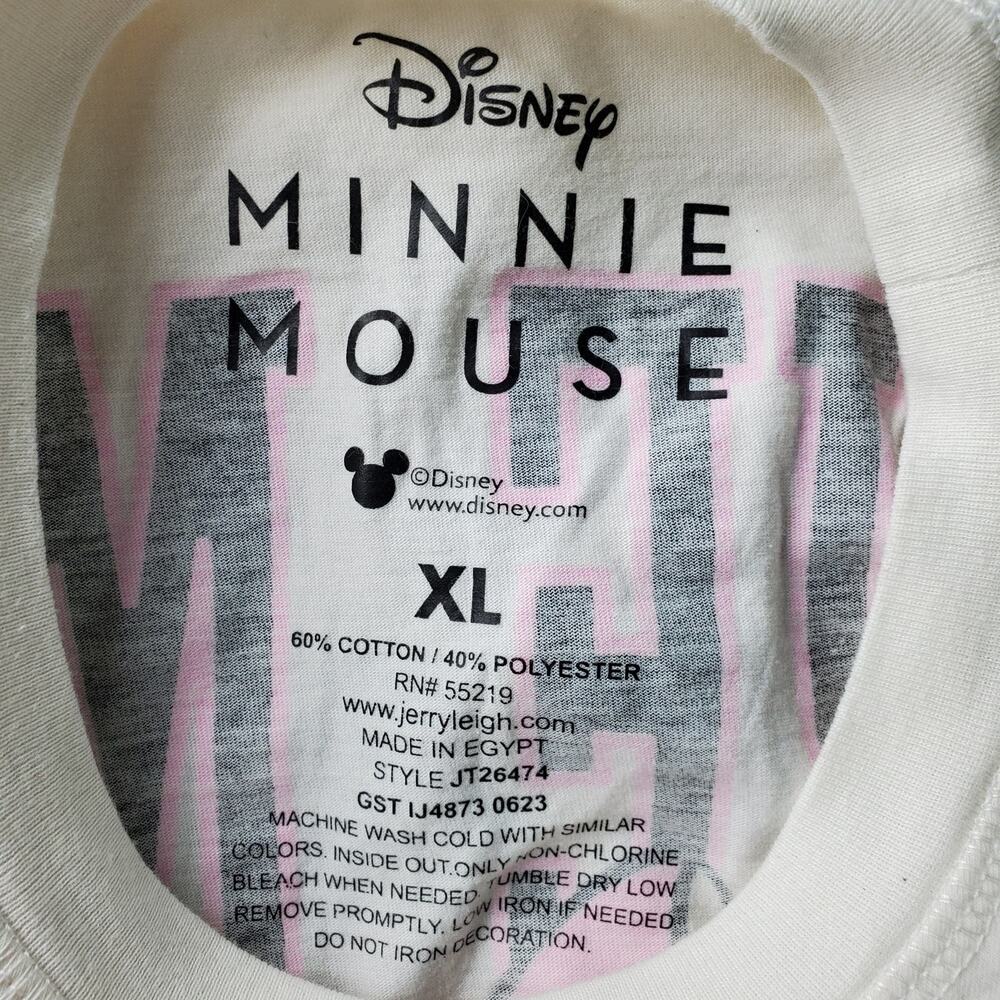 Disney Womens Minnie Mouse Long Sleeve Graphic Tee Shirt Size XL - Picture 3 of 4